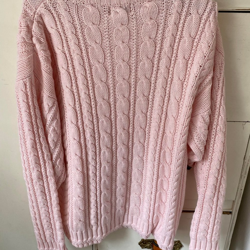 Vintage light pink sport carriage court sweater - Picture 3 of 4